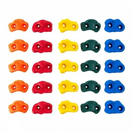 25 Rock Climbing Holds Climbing Rocks with Knotted Rope Handles Hardware