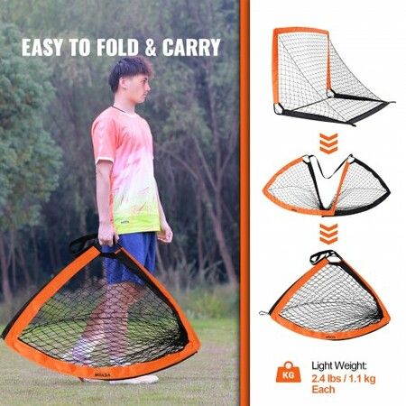 Portable Soccer Goal 1.2x0.9M Kids Backyard Soccer Net Foldable Pop Up Practice Soccer Net Mini Youth Training Soccer Goal Set All-Weather Indoor Outdoor