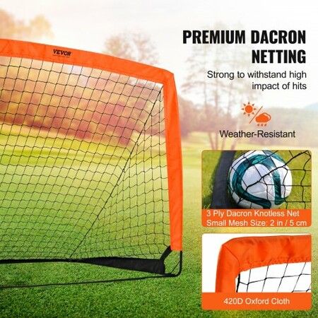 Portable Soccer Goal 1.2x0.9M Kids Backyard Soccer Net Foldable Pop Up Practice Soccer Net Mini Youth Training Soccer Goal Set All-Weather Indoor Outdoor