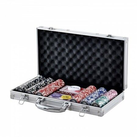 Poker Chip Set 300-Piece Poker Set Complete Poker Playing Game Set with Aluminum Carrying  Case 11.5 Gram Casino Chips Cards Buttons and Dices for Texas