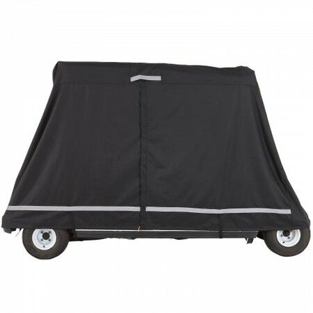 4 Passenger Golf Cart Cover 600D Polyester Full Cover Universal Fits for Most Brand Club Car Covers Waterproof Sunproof and Dustproof Outdoor Golf Cart