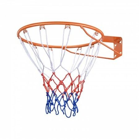 Basketball Rim Wall Door Mounted Basketball Hoop Heavy Duty Q235 Basketball Flex Rim Goal Replacement with Net Standard 18" Indoor and Outdoor Hanging