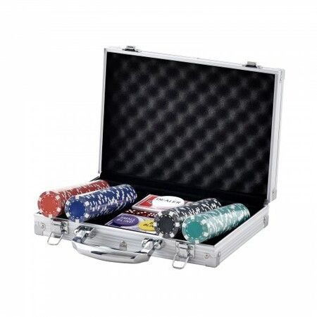 Poker Chip Set 200-Piece Poker Set Complete Poker Playing Game Set with Aluminum Carrying  Case 11.5 Gram Casino Chips Cards Buttons and Dices