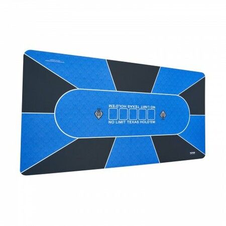 Poker Table Top 70 x 35 Inch Poker Mat 6-8 Players Foldable with Bag Blue