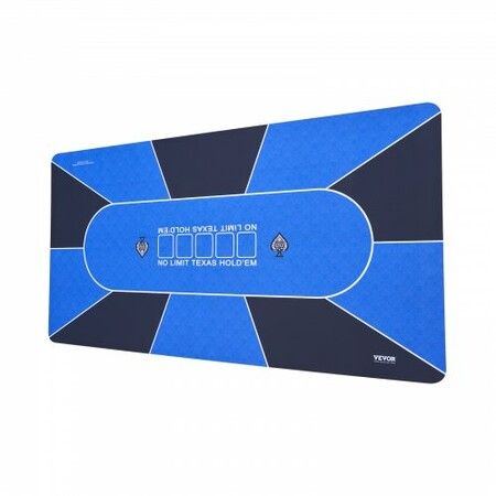 Poker Table Top 70 x 35 Inch Poker Mat 6-8 Players Foldable with Bag Blue