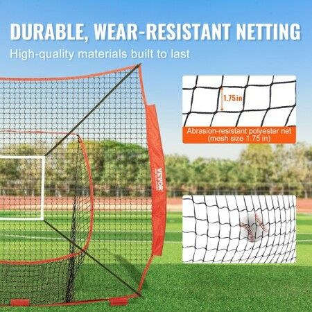 7x7 ft Baseball Softball Practice Net Portable Baseball Training Net for Hitting Batting Catching Pitching Backstop Baseball Equipment Training Aids