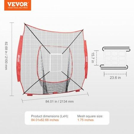 7x7 ft Baseball Softball Practice Net Portable Baseball Training Net for Hitting Batting Catching Pitching Backstop Baseball Equipment Training Aids