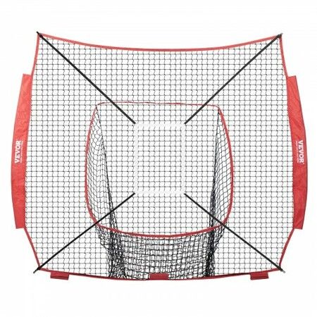 7x7 ft Baseball Softball Practice Net Portable Baseball Training Net for Hitting Batting Catching Pitching Backstop Baseball Equipment Training Aids