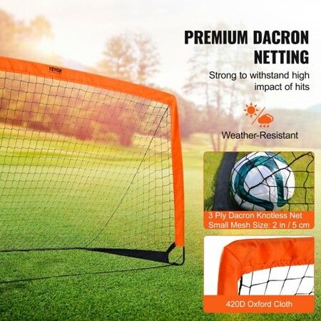 Portable Soccer Goal1.9x1 m Kids Backyard Soccer Net Foldable Pop Up Practice Soccer Net Mini Youth Training Soccer Goal Set All-Weather Indoor Outdoor