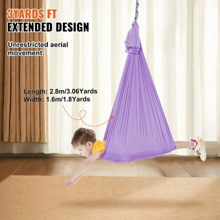 Sensory Swing for Kids 2.8 m  Swing for Children with Special Needs Cuddle Swing Indoor Outdoor Hammock with Autism ADHD Aspergers Sensory