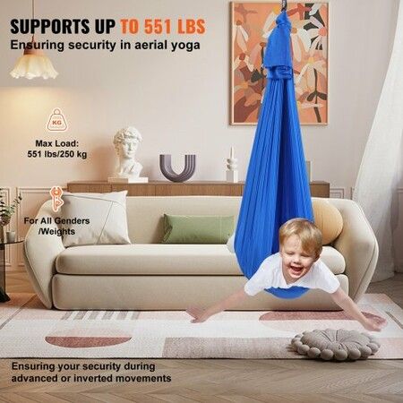 Sensory Swing for Kids 2.8 m Length  Swing for Children with Special Needs Cuddle Swing Indoor Outdoor Hammock with Autism ADHD Aspergers Sensory