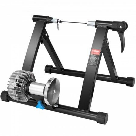 Bike Trainer Stand Fluid Stationary Bike Stand for 26"-29" Wheels Noise Reduction Fluid Flywheel Portable Cycling Stand for Indoor Riding Exercise