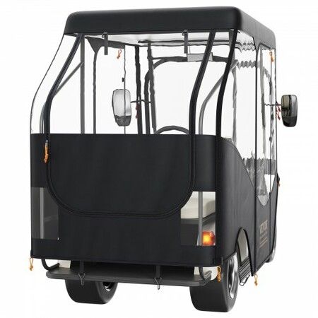 Golf Cart Enclosure 600D Polyester Driving Enclosure with 4-Sided Transparent Windows 4 Passenger Club Car Covers Universal Fits for Most Brand Carts