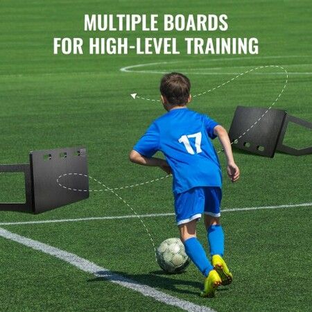 Soccer Rebounder Board 100x40cm Portable Soccer Wall with 2 Angles Rebound Foldable HDPE Kickback Rebound Board Soccer Training Equipment