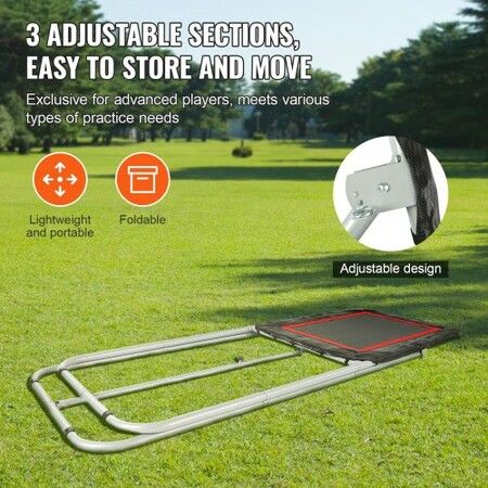 Folding Lacrosse Rebounder for Backyard 3x4 Ft Volleyball Bounce Back Net Pitchback Throwback Baseball Softball Return Training Screen Adjustable Angle