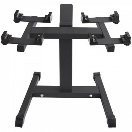 Adjustable Dumbbell Stand Home Fitness Rack and Stand with Media Rack Safe and Convenient Dumbbell Weight Holder Compact Dumbbell Storage Rack Perfect