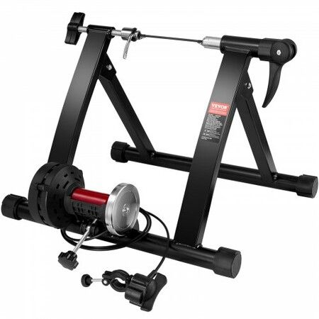 Bike Trainer Stand Magnetic Stationary Bike Stand for 26"-29" Wheels 6 Resistance Settings Noise Reduction Flywheel Motor for Indoor Riding Exercise