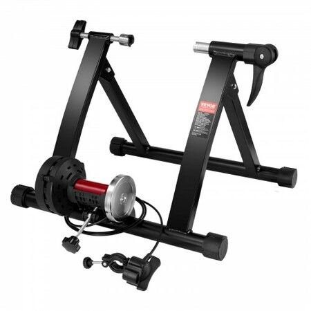 Bike Trainer Stand Magnetic Stationary Bike Stand for 26"-29" Wheels 6 Resistance Settings Noise Reduction Flywheel Motor for Indoor Riding Exercise