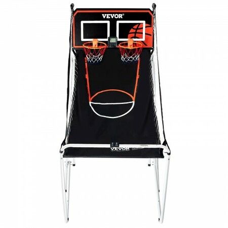 Foldable Basketball Arcade Game 2 Player Indoor Basketball Game Home Dual Shot Sport with 4 Balls 8 Game Modes LCD Electronic Scoreboard and Inflation Pump