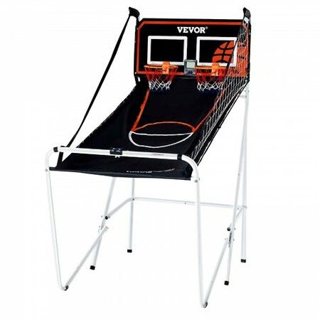 Foldable Basketball Arcade Game 2 Player Indoor Basketball Game Home Dual Shot Sport with 4 Balls 8 Game Modes LCD Electronic Scoreboard and Inflation Pump