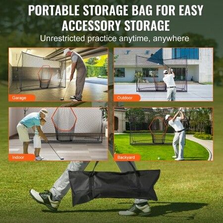 10.8x7ft Golf Practice Hitting Net Indoor Personal Driving Range Training