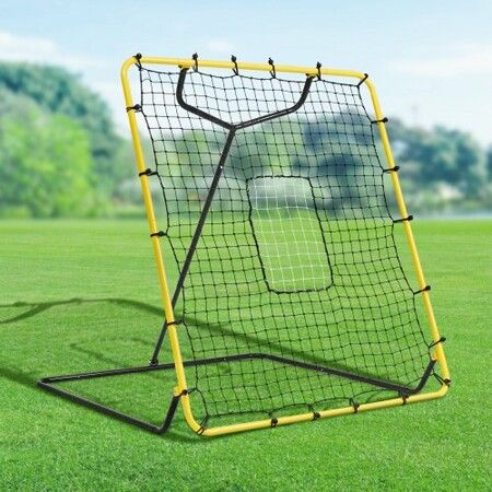 Baseball And Softball Rebounder Net 4x4.5 Ft PitchBack Adjustable Angles