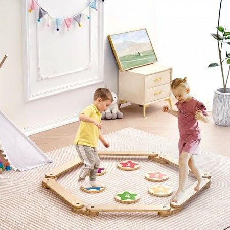 Kids Balance Beam Stepping Stones Gymnastics Children Balance Board 6 PCS