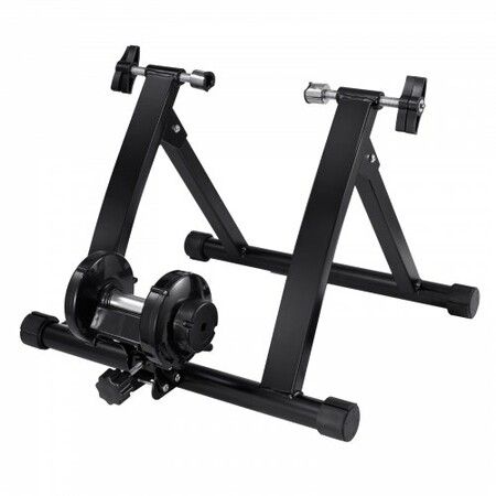 Bike Trainer Stand Magnetic Stationary Bike Stand for 26"-29" Wheels Low Noise Motor Protable Folding Bicycle Trainer for Indoor Riding Exercise