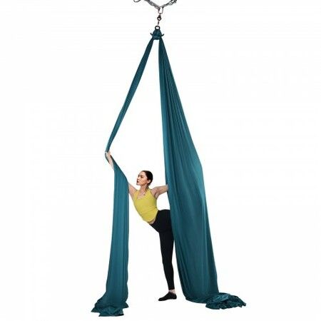 Aerial Silk & Yoga Swing 8 m Length Aerial Yoga Hammock Kit with 100gsm Nylon Fabric Full Rigging Hardware & Easy Set-up Guide Antigravity Flying