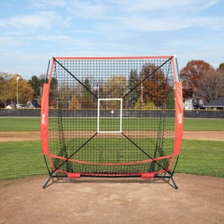 5x5 Baseball Softball Practice Net Portable Baseball Training Net for Hitting Batting Catching Pitching Backstop Baseball Equipment with Carry Bag