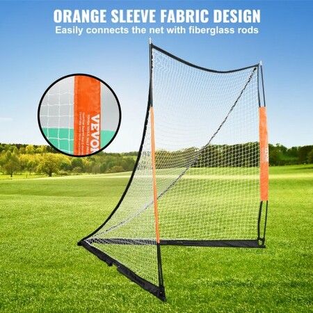 Lacrosse Goal 1.8mx1.8m Lacrosse Net Portable Lacrosse Goal with Carry Bag Fiberglass Rod Backyard Lacrosse Training Equipment Easy Setup Collegiat