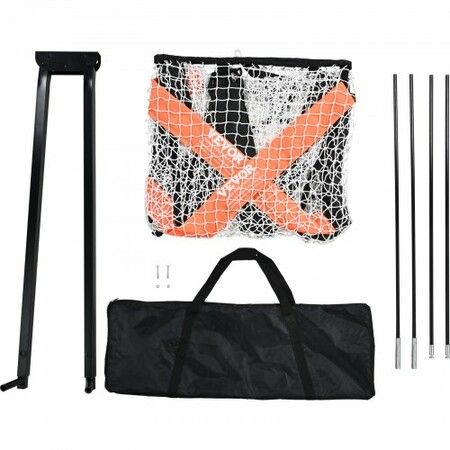 Lacrosse Goal 1.8mx1.8m Lacrosse Net Portable Lacrosse Goal with Carry Bag Fiberglass Rod Backyard Lacrosse Training Equipment Easy Setup Collegiat