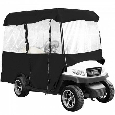 4 Passenger Golf Cart Cover Driving Enclosure Waterproof Roll-up Door