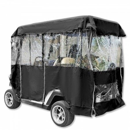 4 Passenger Golf Cart Cover Driving Enclosure Waterproof Roll-up Door