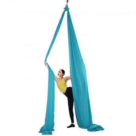 Aerial Silk & Yoga Swing 10 m Length Aerial Yoga Hammock Kit with 100gsm Nylon Fabric Full Rigging Hardware & Easy Set-up Guide Antigravity Flying