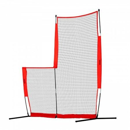 L Screen Baseball for Batting Cage 7x7 ft Baseball & Softball Safety Screen Body Protector Portable Batting Screen with Carry Bag & Ground Stakes Baseball