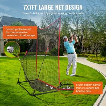 7.8x7ft Golf Practice Hitting Net Indoor Personal Driving Range Training