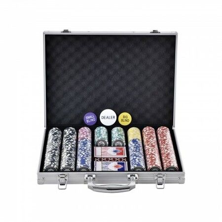 Poker Chip Set 500-Piece Poker Set Complete Poker Playing Game Set with Aluminum Carrying  Case 11.5 Gram Casino Chips Cards Buttons and Dices for Texas