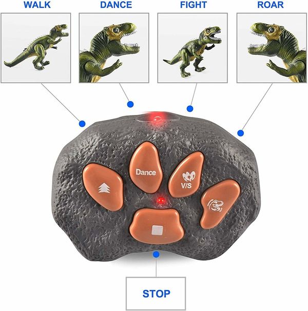 Robot Dinosaur Toy for Kids Boys 3 Up,  Big T rex Dinosaur Toy with Light and Realistic Roaring Sound for Kids Boys Girls