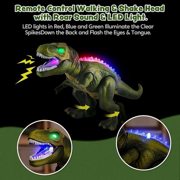 Robot Dinosaur Toy for Kids Boys 3 Up,  Big T rex Dinosaur Toy with Light and Realistic Roaring Sound for Kids Boys Girls