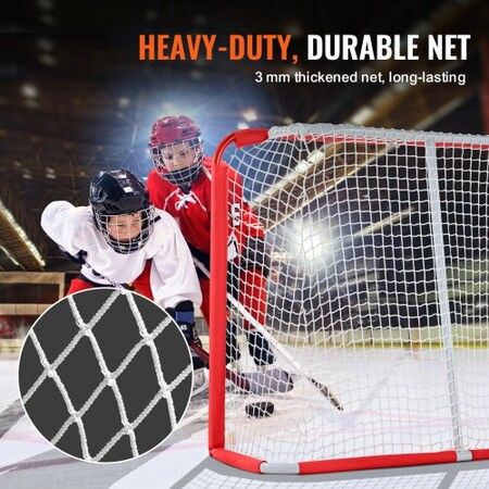 Youth Street Hockey Net Indoor Outdoor Steel Hockey Goal for Kids 54"x44"