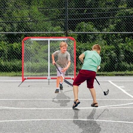 Youth Street Hockey Net Indoor Outdoor Steel Hockey Goal for Kids 54"x44"