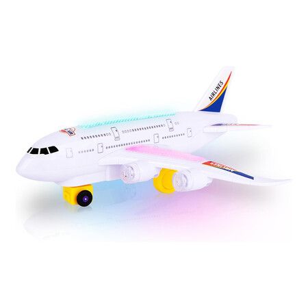 Light Up Airplane Toy, Kids Airplane Toy with Takeoff Sounds for Kids Ages 4 to 8, Boys and Girls