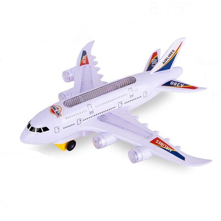 Light Up Airplane Toy, Kids Airplane Toy with Takeoff Sounds for Kids Ages 4 to 8, Boys and Girls