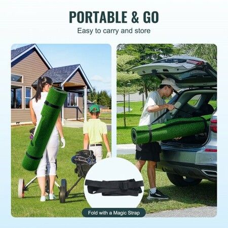 PRO 5x4ft Golf Hitting Mat Turf Golf Training Aid Indoor Outdoor Practice