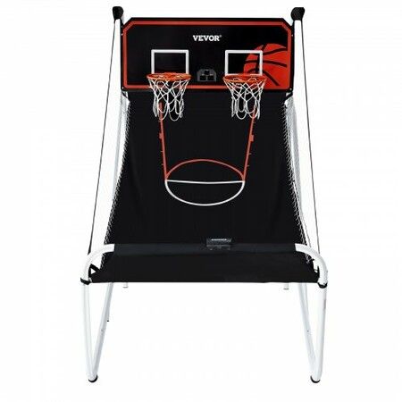 Foldable Basketball Arcade Game 2 Player Indoor Basketball Game Home Dual Shot Sport with 5 Balls 8 Game Modes Electronic Scoreboard and Inflation Pump