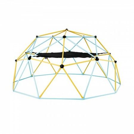 Climbing Dome 10FT Geometric Dome Climber with Hammock and Swing for Kids 3 to 10 Years Old Jungle Gym Supports 750LBS and Easy Assembly with Climbing Grip