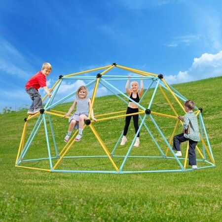 Climbing Dome 10FT Geometric Dome Climber Play Center for Kids 3 to 10 Years Old Jungle Gym Supports 750LBS and Easy Assembly with Climbing Grip