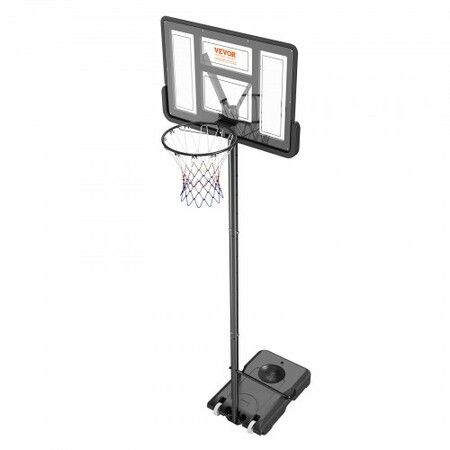 Basketball Hoop 4-10 ft Adjustable Height Portable Backboard System 44 inch Basketball Hoop & Goal Basketball Set with Wheels Stand and Fillable Base