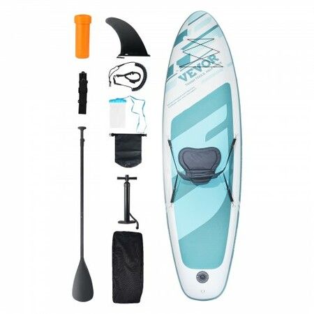 Inflatable Stand Up Paddle Board 3230x838x152mm SUP Paddleboard w Removable Kayak Seat Board Accessories Pump Paddle Fin Backpack Ankle Leash & Repair Kit